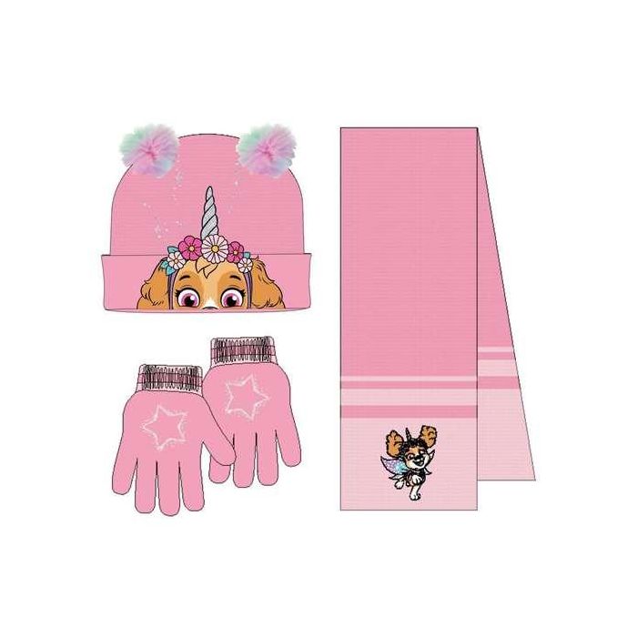 Conjunto 3 piezas bufanda paw patrol 20.0 x 2.0 x 52.0 cm