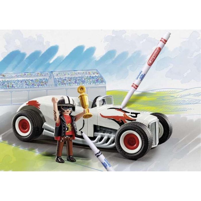 Playmobil Hot Rod Diversion para Colorear con Figura de Hombre y Accesorios, Edad Mínima 5 Años 1