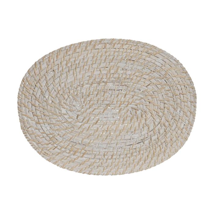 Individual Balines DKD Home Decor Blanco Natural 30 x 1 x 40 cm