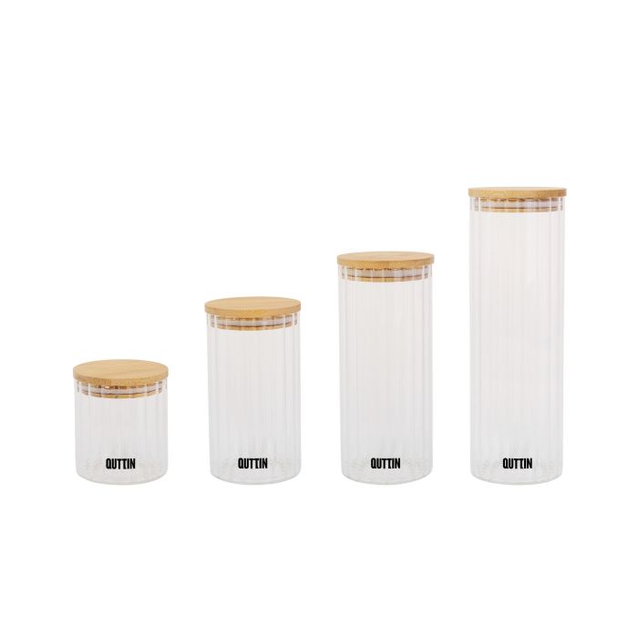 Quttin Tarro Boro Ottico Bamboo, 9x9x11.5 cm, 500 ml (12 Unidades) 6 Quttin Tarro Boro Ottico Bamboo, 9x9x11.5 cm, 500 ml (12 Unidades) 6