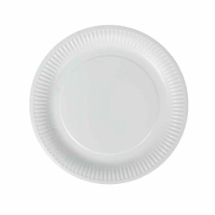 Set de Platos Algon Desechables Blanco Cartón 23 cm (36 Unidades) 1