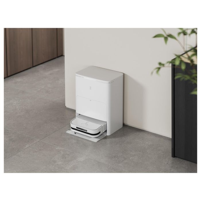 ECOVACS DEEBOT X5 OMNI Robot Aspirador con Estación de Vaciado Autónomo y Fregado, Sin Bolsa, Blanco, Forma D, 3.5L, Navegación Láser, 6400 mAh