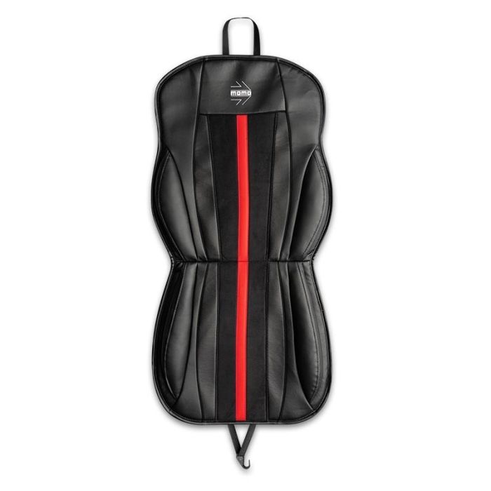 Momo MOMLSCU03BR Respaldo Negro-Rojo Universal para Coche con Espuma Acolchada para Mayor Comodidad y Fácil Limpieza