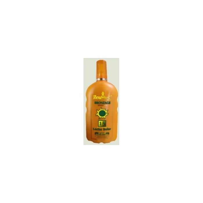 FLEURYMER Leche Solar SPF 15 250ml. Hidratante y Protectora para Piel Saludable y Bronceada