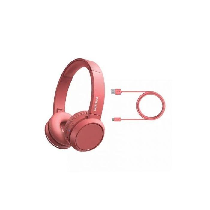 Philips TAH4205RD/00 Auriculares Inalámbricos Diadema con Micrófono, Bluetooth 5.0, Graves Potentes (Bass Boost), 29h Batería, Carga Rápida, Plegables, Rojos 1 Philips TAH4205RD/00 Auriculares Inalámbricos Diadema con Micrófono, Bluetooth 5.0, Graves Potentes (Bass Boost), 29h Batería, Carga Rápida, Plegables, Rojos 1