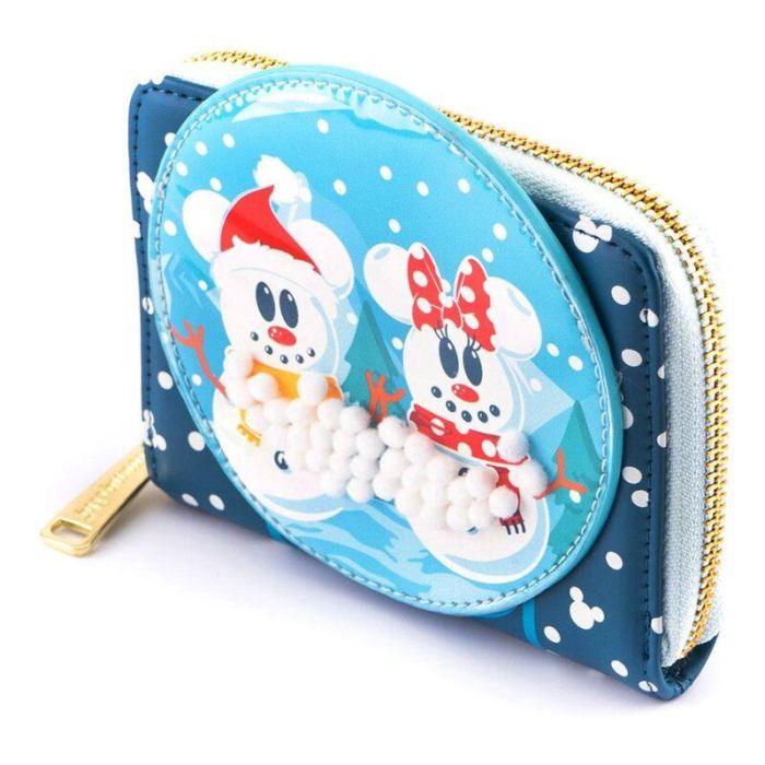 Loungefly Monedero Disney Minnie y Mickey Mouse con diseño de globo de nieve 2 Loungefly Monedero Disney Minnie y Mickey Mouse con diseño de globo de nieve 2