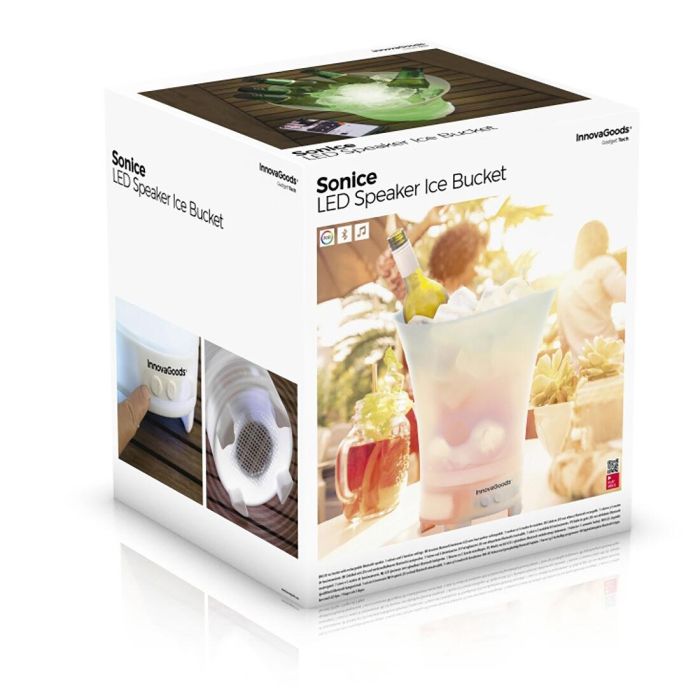 Cubitera LED con Altavoz Recargable Sonice InnovaGoods 11