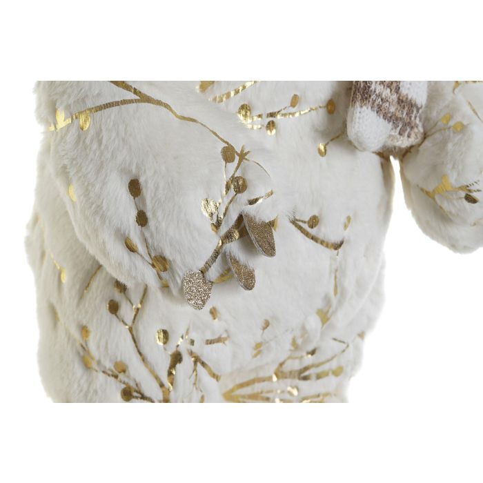 DKD Home Decor Peluche Navidad Oso Polar Blanco Dorado Poliester Ps 27 x 47 x 25 cm (2 Unidades) 2