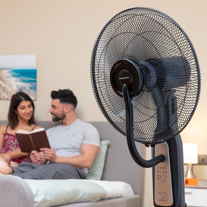 Ventilador Nebulizador de Pie con Mando a Distancia InnovaGoods Mistinn Negro 90 W 2,8 L 11 Ventilador Nebulizador de Pie con Mando a Distancia InnovaGoods Mistinn Negro 90 W 2,8 L 11