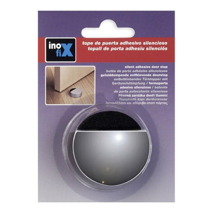 Tope adhesivo silencioso cromado (blister) inofix 1