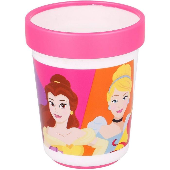 Principesse Vaso Bicolor Antideslizante CZ11299, 260 mL, Plástico Alimentario Libre de BPA, Licencia Oficial Disney 1