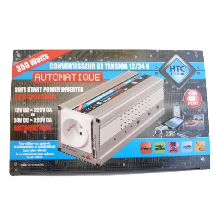 HTC Converter 12/24 V Automático 220/240 V 350 W USB 0.5 A 1 HTC Converter 12/24 V Automático 220/240 V 350 W USB 0.5 A 1