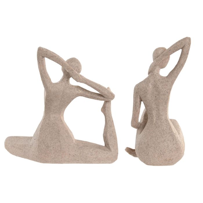 Figura Scandi DKD Home Decor Beige 7.5 x 16.5 x 17.5 cm (4 Unidades) 2