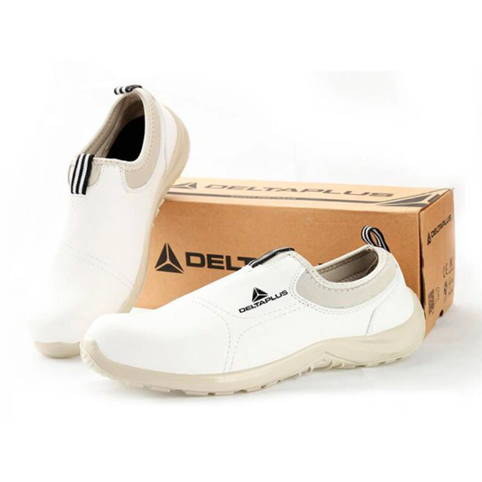 Deltaplus Zapatos de Seguridad Microfibra PU Suela PU Mono-densidad Blanco Talla 37 S2 SRC EN ISO 20345 3