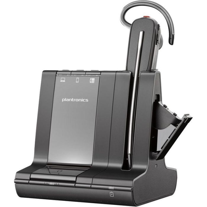 Poly Savi 8245 Auriculares DECT USB-A convertibles para Oficina con Cancelación de Ruido