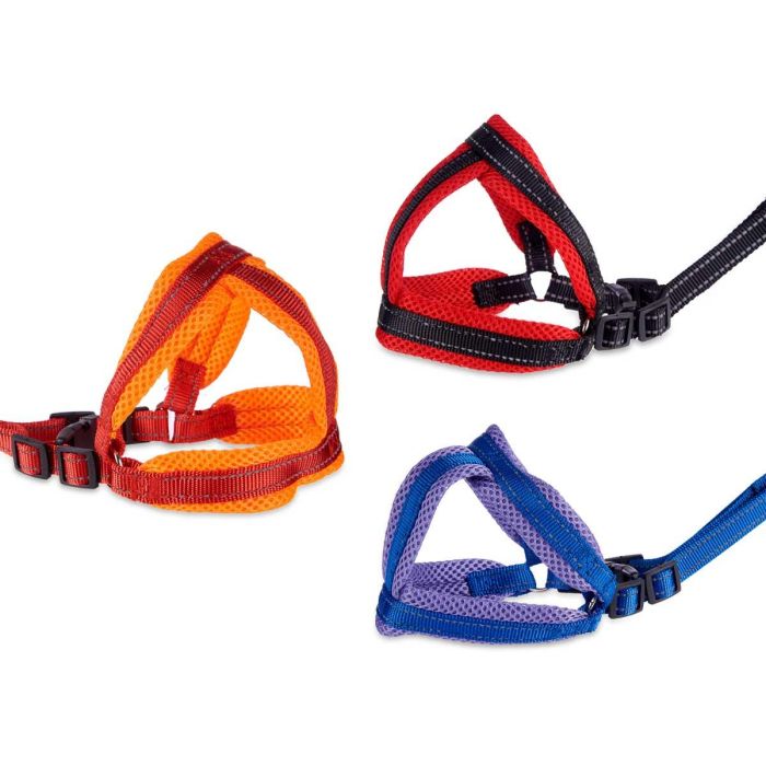 Arnés con Correa Pequeño Mascow 8x74x12 cm - Azul, Naranja, Rojo (12 Unidades) 3 Arnés con Correa Pequeño Mascow 8x74x12 cm - Azul, Naranja, Rojo (12 Unidades) 3