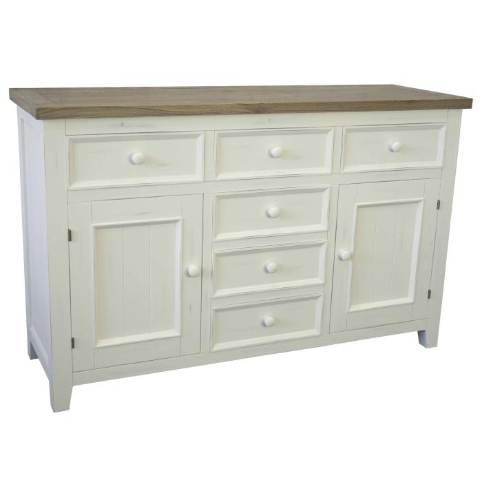 DKD Home Decor Morefond 23 Buffet Tradicional Beige Natural Paulownia 40 x 77 x 122 cm