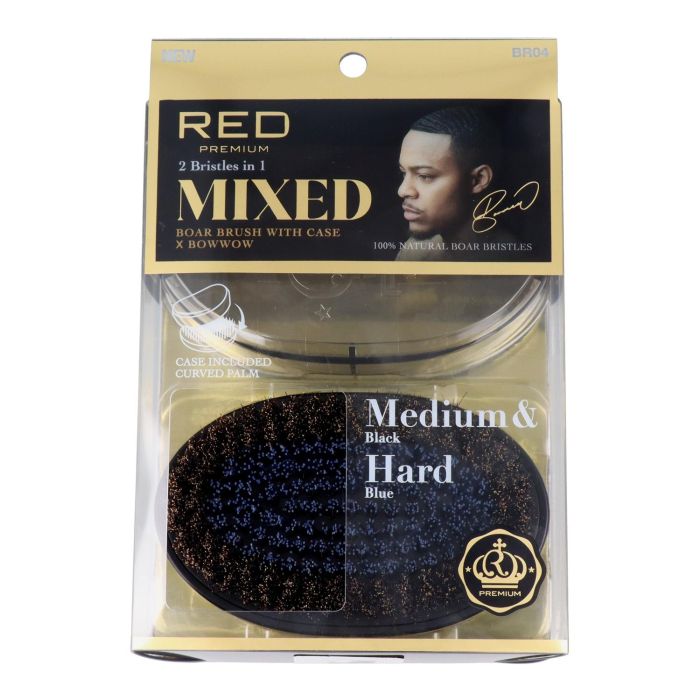 Red Kiss Premium M H Mixed Palm Boar Brush With Case