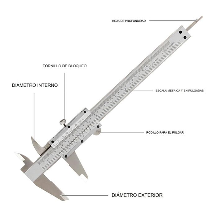 Calibre vernier de 150mm. workpro 6