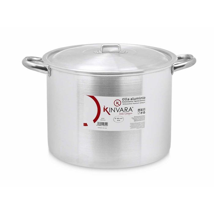 Olla de Aluminio Kinvara 30 cm 15 L - Apta para Gas, Horno y Lavavajillas (4 Unidades) 2 Olla de Aluminio Kinvara 30 cm 15 L - Apta para Gas, Horno y Lavavajillas (4 Unidades) 2
