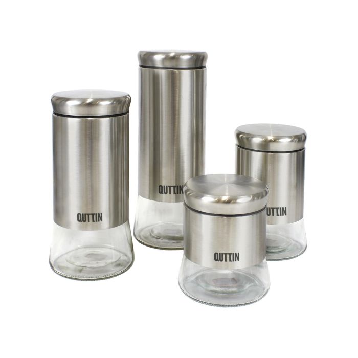 Tarro de Vidrio y Acero Quttin 1700 ml (12 Unidades) 4 Tarro de Vidrio y Acero Quttin 1700 ml (12 Unidades) 4