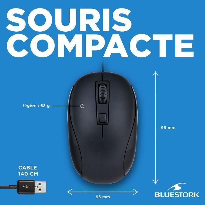 Paquete de teclado + mouse Bluestork 5