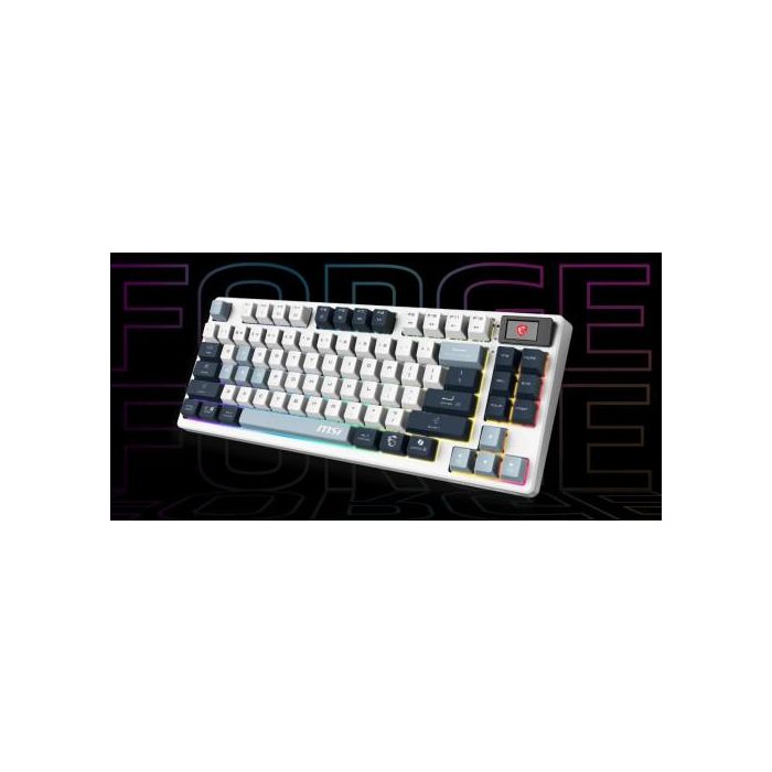 MSI FORGE GK600 TKL S11-43ESP01-HH9 - Teclado gaming mecánico inalámbrico Bluetooth y cable, TKL, PBT, RGB, 4000 mAh 1