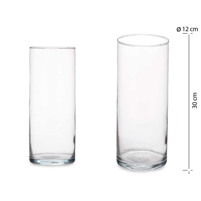 Jarrón de Cristal Cilíndrico Giftdecor - 12 cm diámetro x 30 cm alto, transparente (6 Unidades) Jarrón de Cristal Cilíndrico Giftdecor - 12 cm diámetro x 30 cm alto, transparente (6 Unidades)
