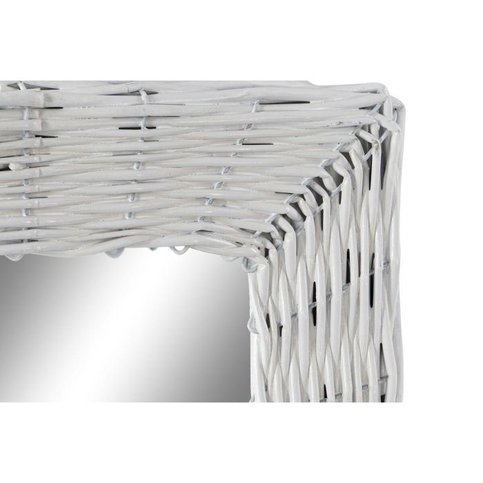 Espejo de pared DKD Home Decor Blanco Cottage Trenzado 43 x 4 x 132,5 cm 1 Espejo de pared DKD Home Decor Blanco Cottage Trenzado 43 x 4 x 132,5 cm 1
