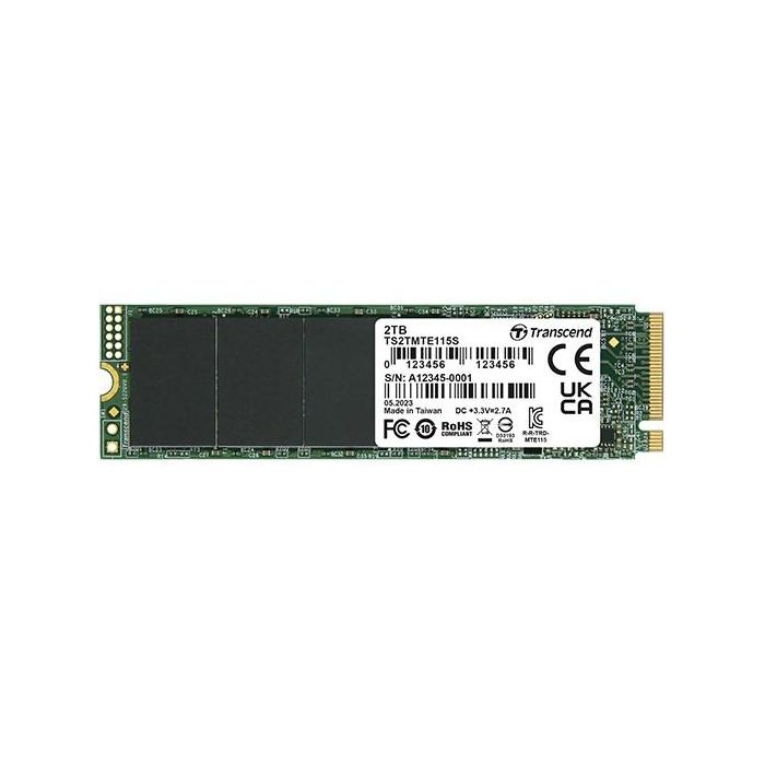 Transcend SSD interno M.2 2280 PCIe Gen3x4 NVMe TLC DRAM-less 1TB