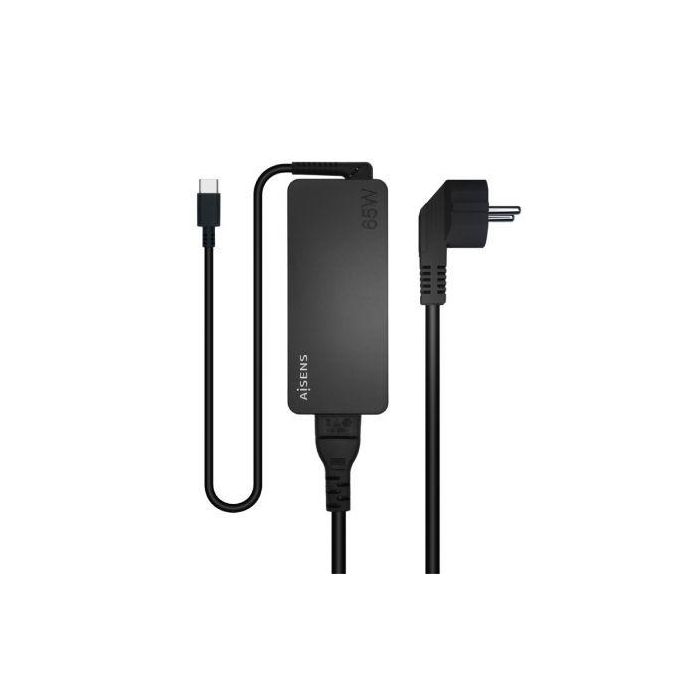 Aisens Cargador USB-C 65W PD3.0 con Cable 1.8M, Negro Aisens Cargador USB-C 65W PD3.0 con Cable 1.8M, Negro