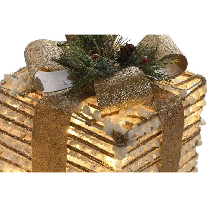 Regalo Navidad Moderna DKD Home Decor Blanco Dorado 25 x 25 x 25 cm Set de 3 3