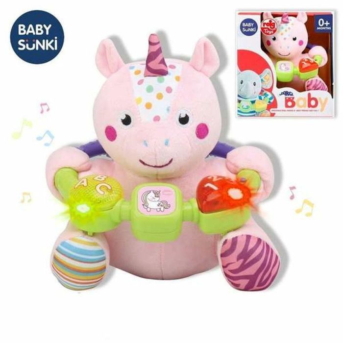 Peluche unicornio musical 20 cm con luces y actividades