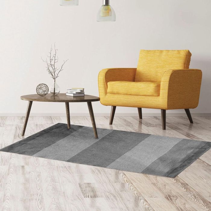 Alfombra Gris Home Deco Factory 140x200 cm  3