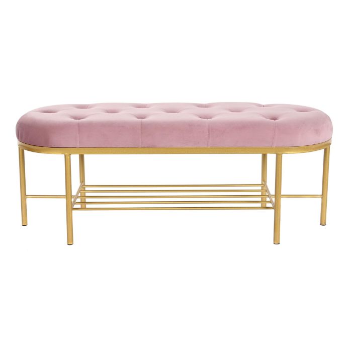 Descalzadora DKD Home Decor Rosa Dorado 35 x 40 x 100 cm 3