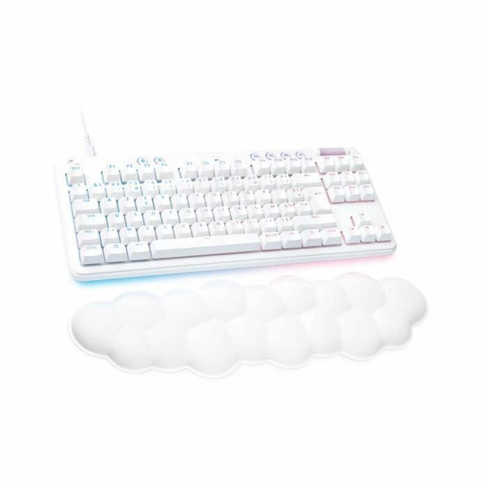 Logitech G G713 Teclado Gaming Táctil Mecánico GX Brown con Cable, Reposamuñecas, Compacto, Niebla Blanca