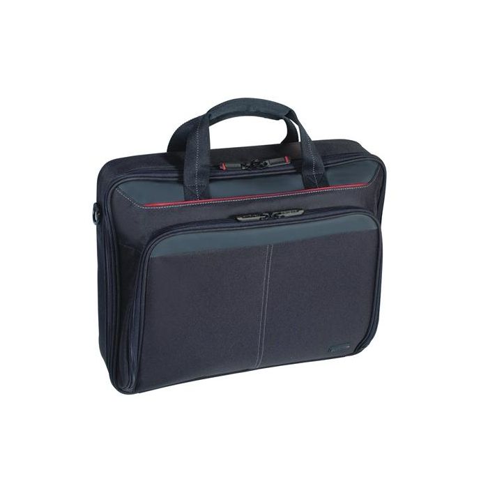 Targus Maletín para portátil Clamshell de 16 Pulgadas Negro Funda de Transporte de Poliéster con Compartimento Acolchado y Correa de Hombro 1