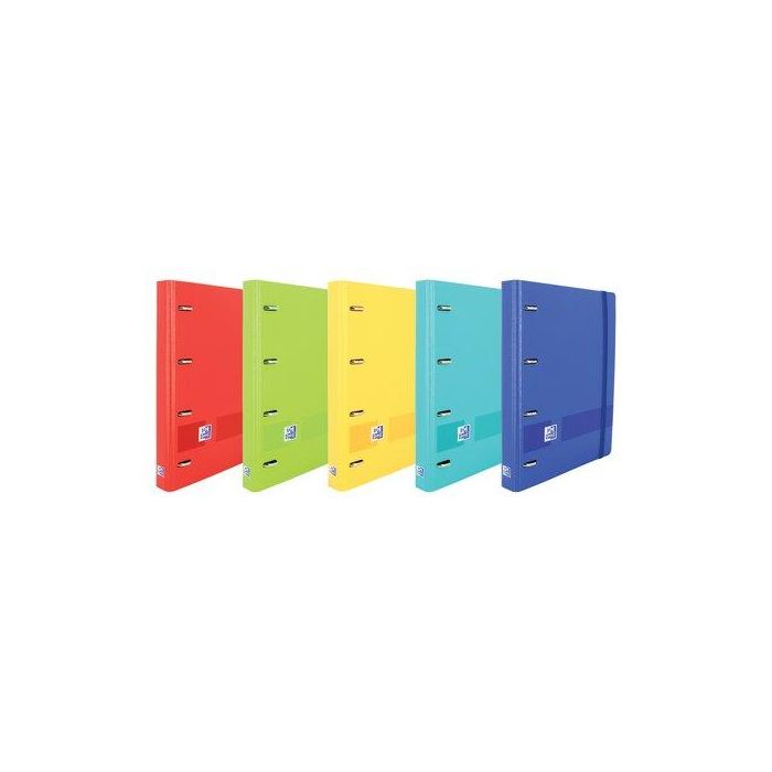 Oxford Carpeta eBinder L&G Vivos A4+ 4 Anillas 35mm con Recambio 80 Hojas Cuadro 5mm y 5 Separadores Plástico Resistente