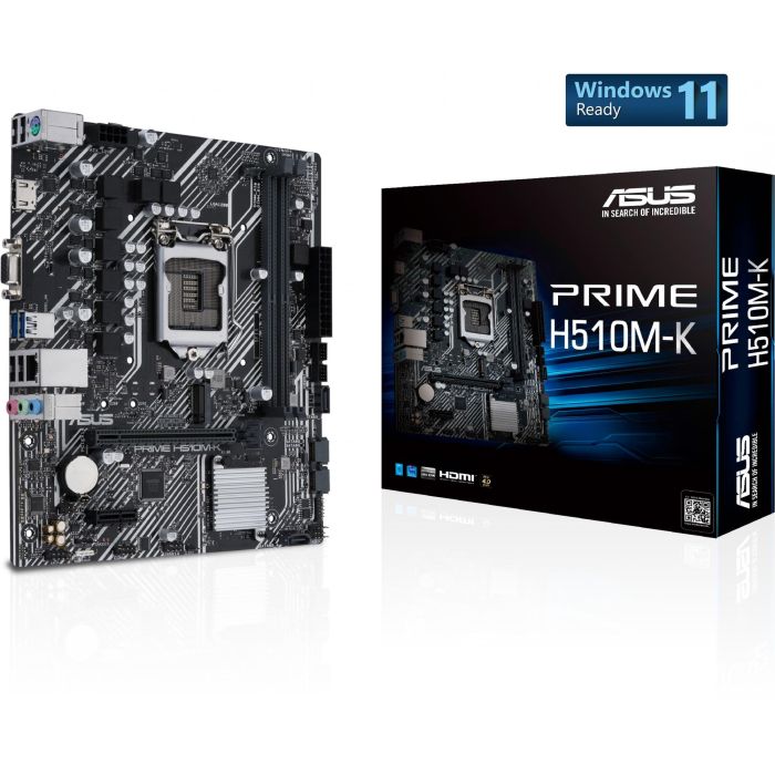 ASUS PRIME H510M-K Placa base Intel LGA 1200 DDR4 Micro ATX para Celeron/Core i3/i5/i7/i9/Pentium G 7