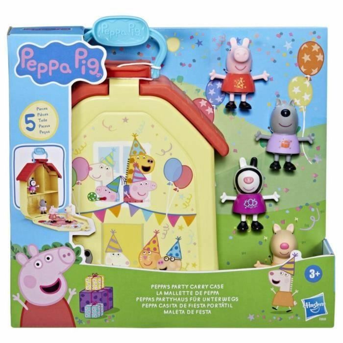 Peppa Pig, set maletín de Peppa con casita plegable, 4 figuritas, juguetes preescolares, a partir de 3 años 1