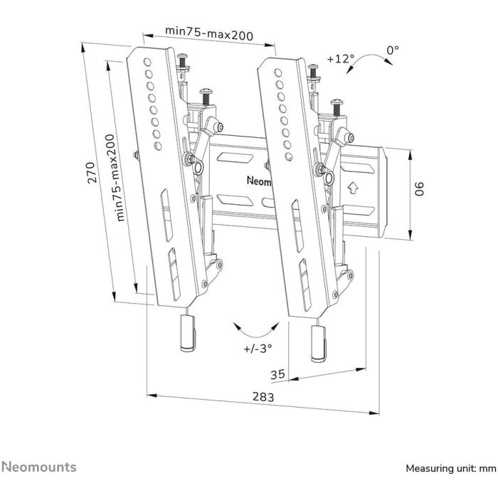 Soporte TV Neomounts WL35S-850BL12 24-55" 50 kg 11