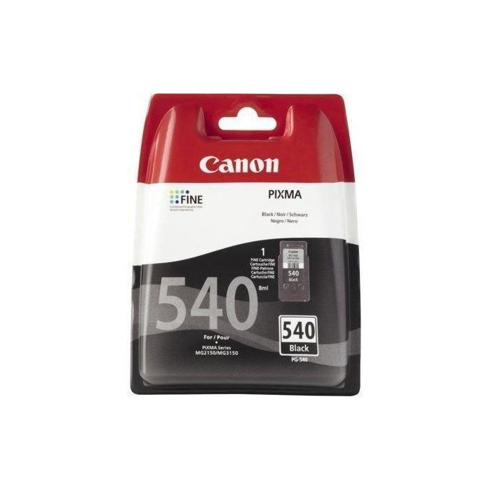 Canon Tinta Negro PG-540 para Pixma MG2150, MG3150, MG3600 - 8ml (180 páginas) 1 Canon Tinta Negro PG-540 para Pixma MG2150, MG3150, MG3600 - 8ml (180 páginas) 1