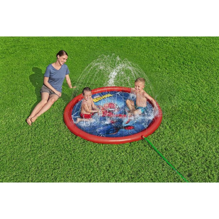 Bestway Piscina Hinchable con Aspersor Spiderman D165 cm +2 Años Jardin 98792 17