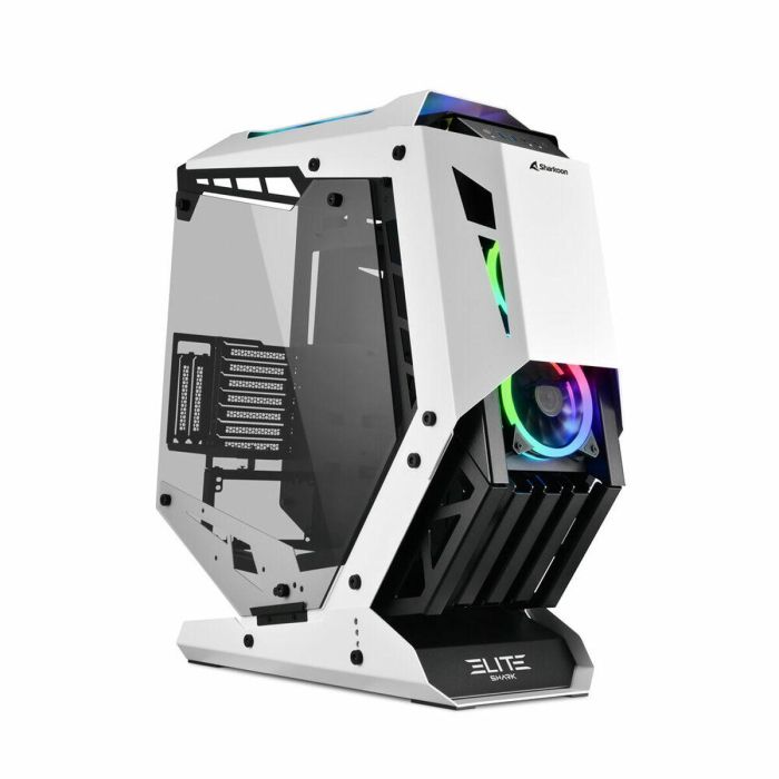 Caja Semitorre ATX Sharkoon ELITE SHARK CA700 LED RGB Negro/Blanco Blanco