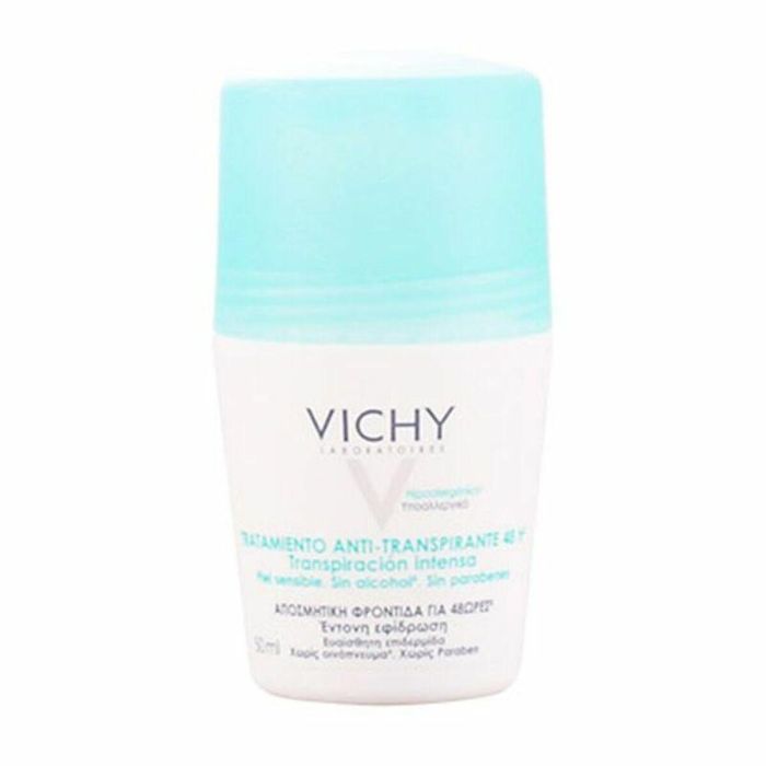Vichy Desodorante Antitranspirante 48h Roll-on Hipoalergénico Piel Sensible Sin Alcohol, Parabenos ni Manchas 50 ml