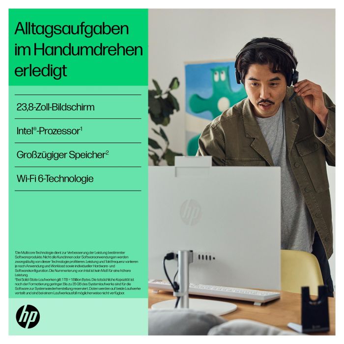 HP 24-cr0007ng All-in-One PC 60,5 cm (23,8 Zoll) 3