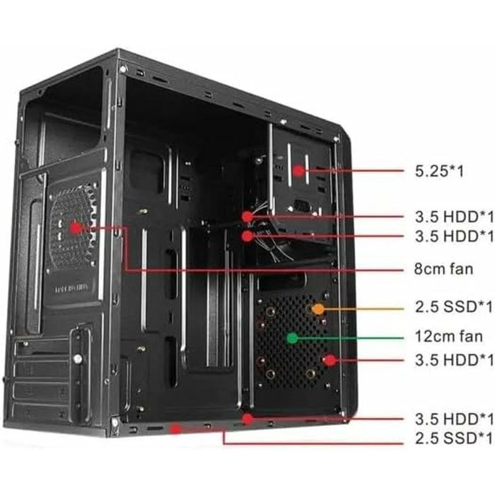 Caja Semitorre ATX approx! APPC-301F Negro 1