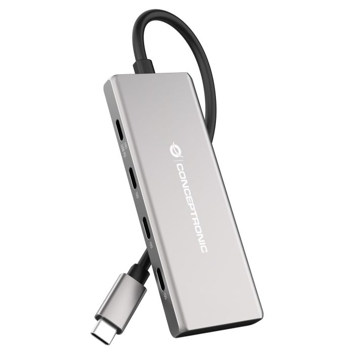 Conceptronic HUBBIES17G Hub USB 3.2 Gen 2 de 7 Puertos (4x USB-C, 3x USB-A) hasta 10 Gbps con Power Delivery 100W 0 Conceptronic HUBBIES17G Hub USB 3.2 Gen 2 de 7 Puertos (4x USB-C, 3x USB-A) hasta 10 Gbps con Power Delivery 100W 0