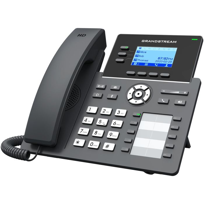 Grandstream GRP-2604P Teléfono IP Carrier-Grade con PoE, 3 líneas, 2000 contactos, LCD, Negro 1