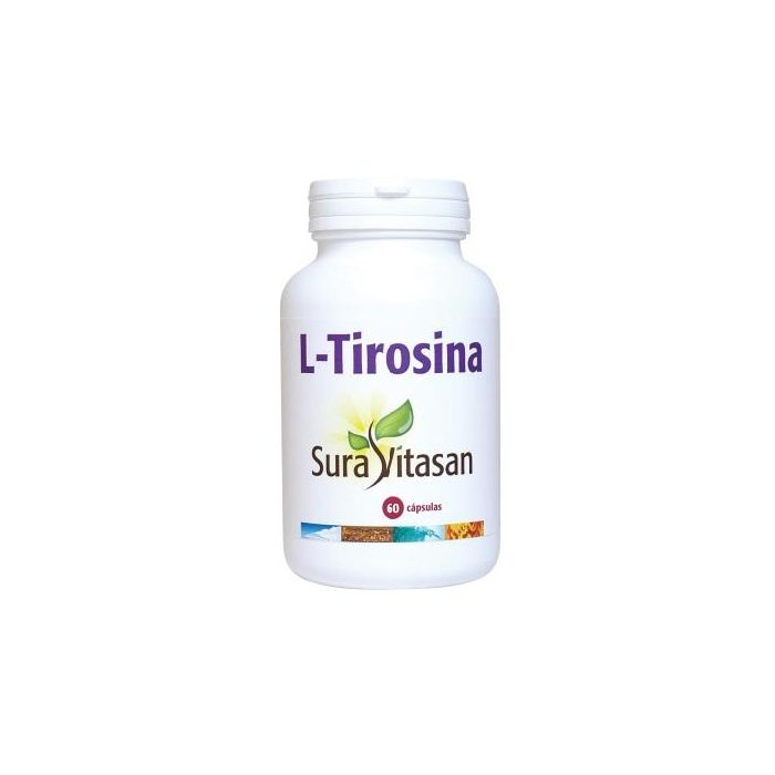 SURA VITASAN L-Tirosina 500 mg, aminoácido esencial para neurotransmisores, 60 cápsulas vegetales